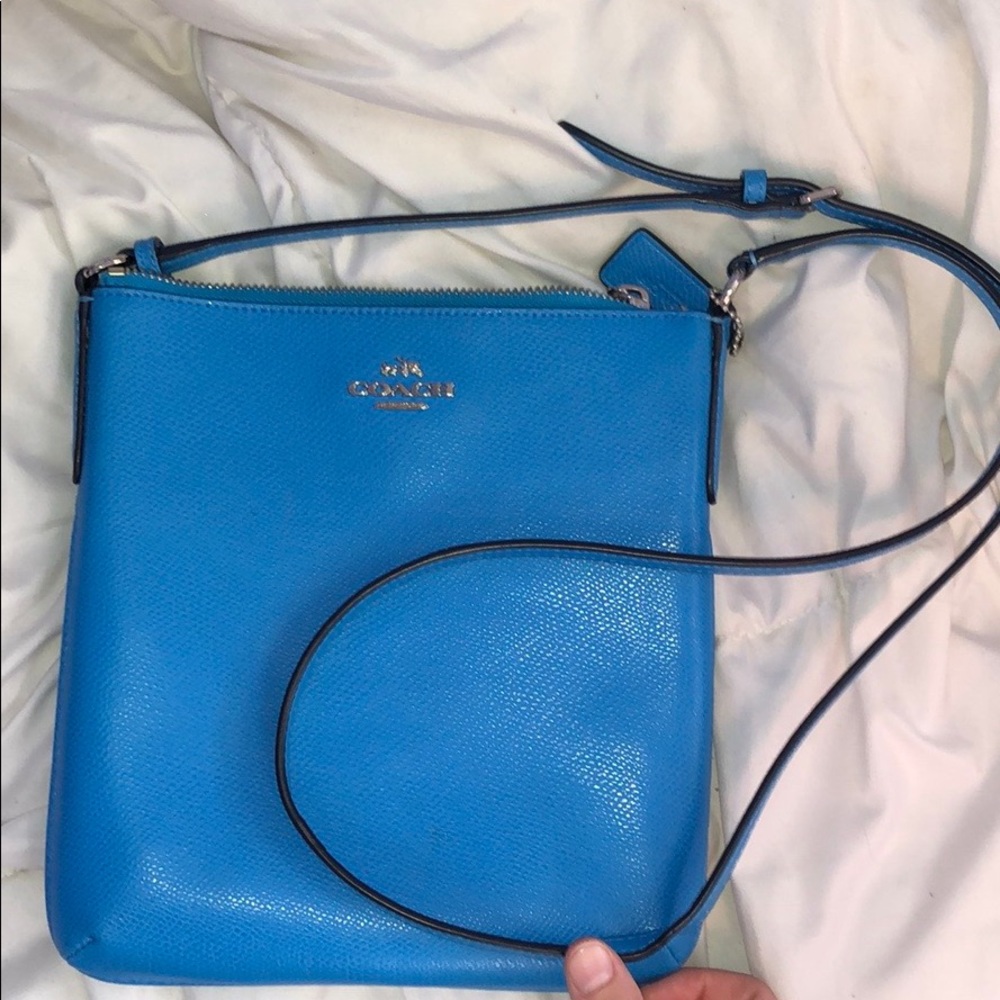 blue coach purse